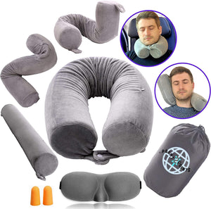 Travel Pillow - Twist, Memory Foam Travel Pillow - Head, Chin, Neck Support Flight Pillow